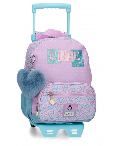 MOCHILA ADAP. C/CARRO 28CM.ENSO CUTE GIRL